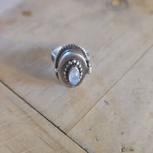 Elegant Silver Ring with Moonstone